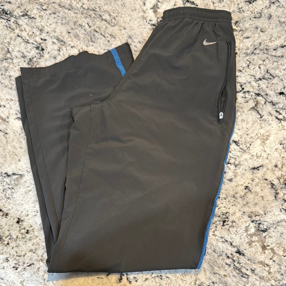 Women’s/GS Boys Nike Black Track Pants with Blue Stripe